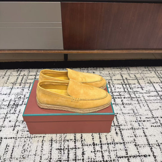LP 26S ESPADRILLE LOAFERS IN DARK YELLOW SUEDE