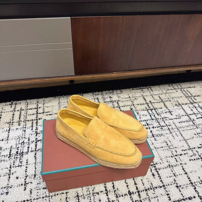 LP 26S ESPADRILLE LOAFERS IN DARK YELLOW SUEDE