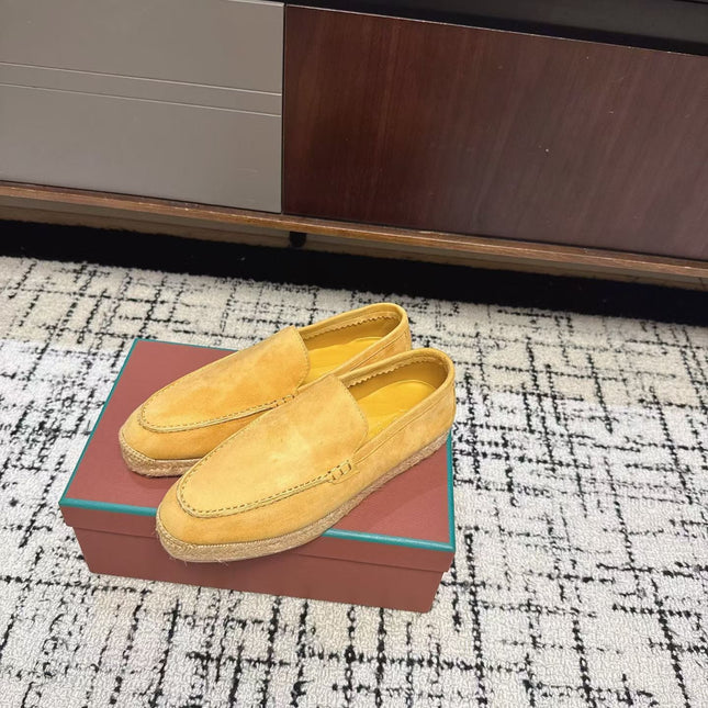 LP 26S ESPADRILLE LOAFERS IN DARK YELLOW SUEDE