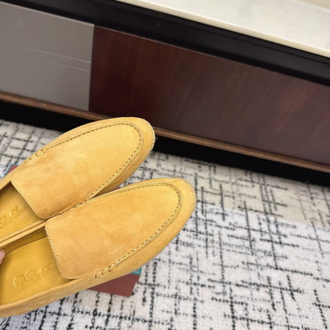 LP 26S ESPADRILLE LOAFERS IN DARK YELLOW SUEDE