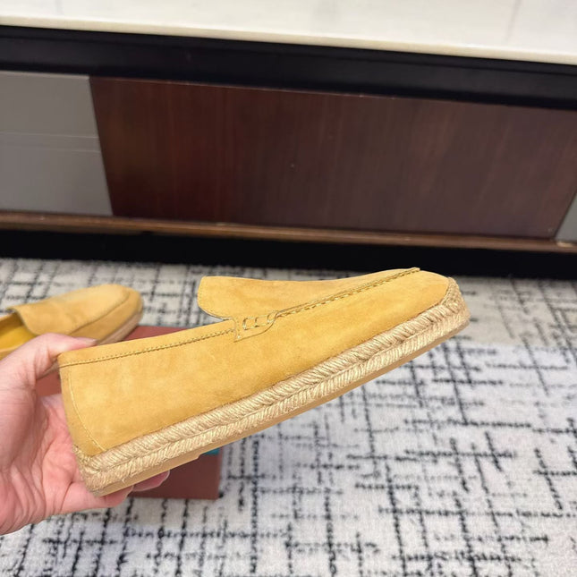 LP 26S ESPADRILLE LOAFERS IN DARK YELLOW SUEDE