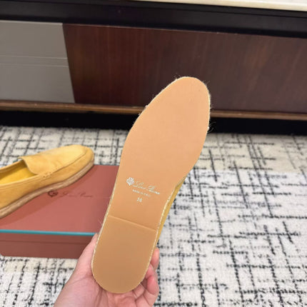 LP 26S ESPADRILLE LOAFERS IN DARK YELLOW SUEDE