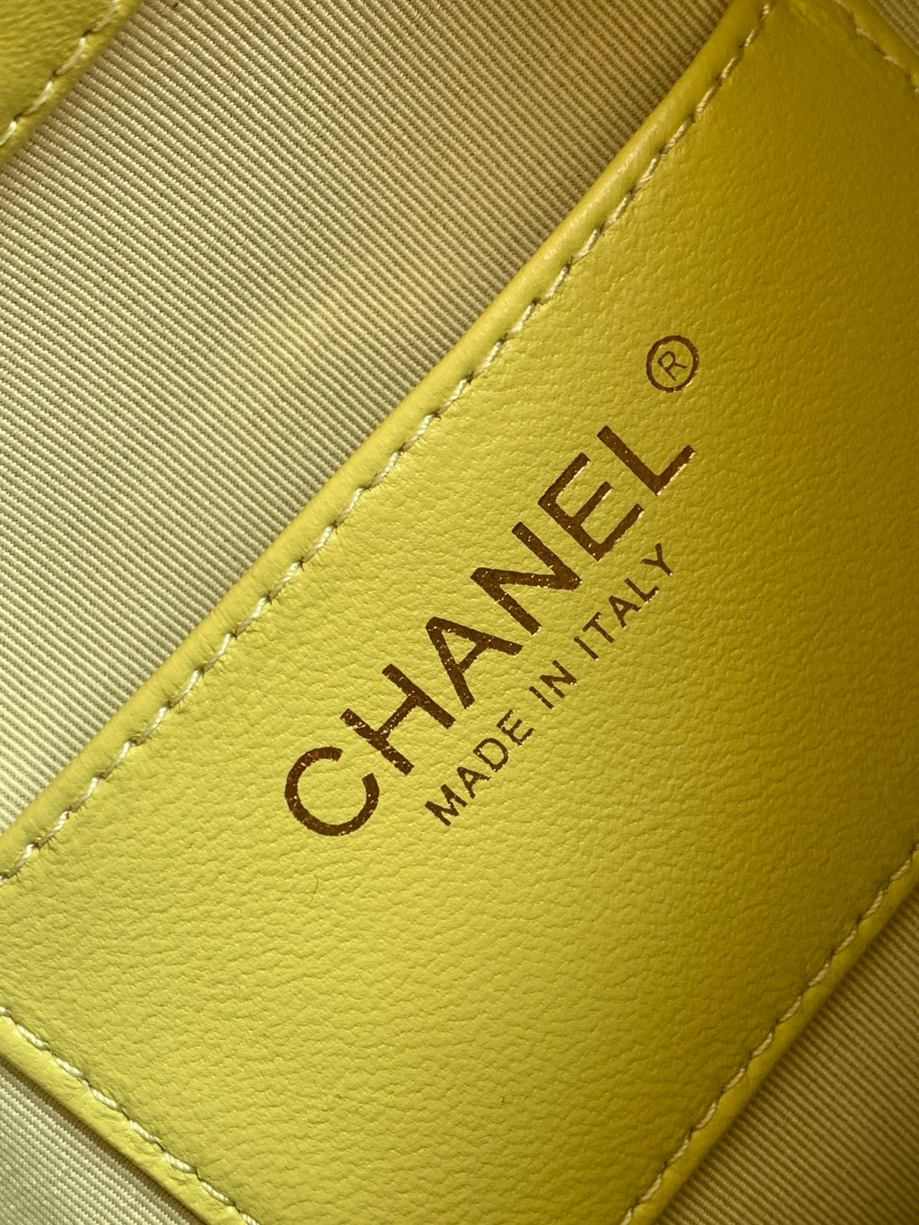 CHANEL 26S HAND BAG 32 IN LIME YELLOW LAMBSKIN GOLD HARDWARE