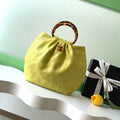 CHANEL 26S HAND BAG 32 IN LIME YELLOW LAMBSKIN GOLD HARDWARE
