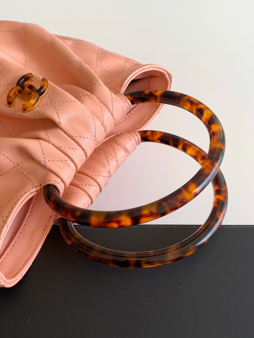 CHANEL 26S HAND BAG 32 IN PINK LAMBSKIN GOLD HARDWARE