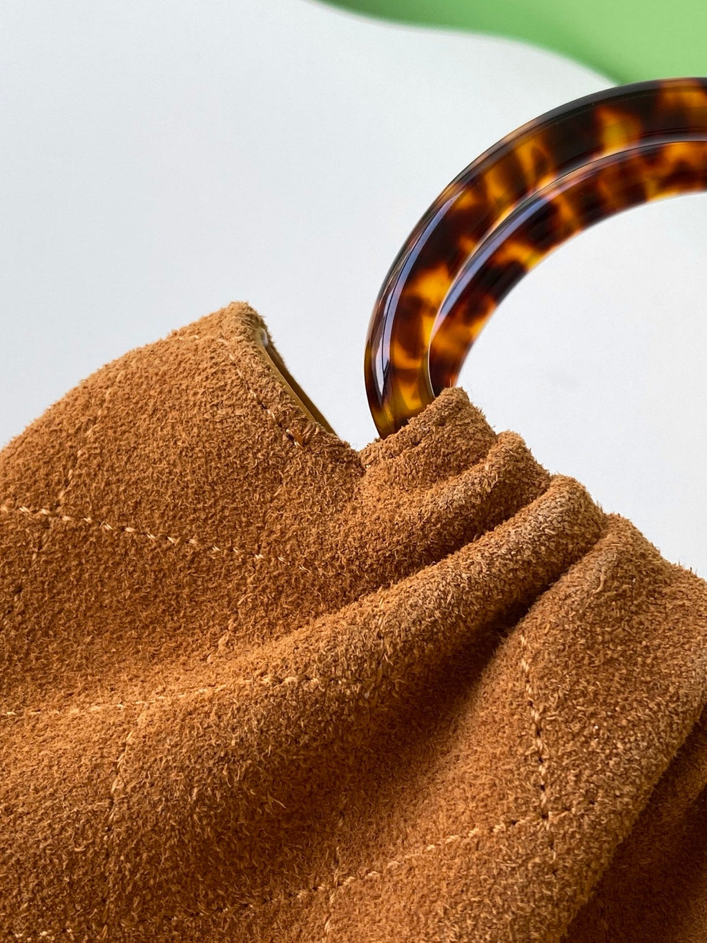 CHANEL 26S HAND BAG 12 IN CARAMEL BROWN SUEDE GOLD HARDWARE