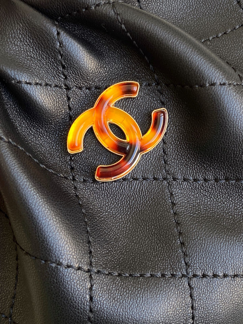 CHANEL 26S HAND BAG 12 IN BLACK LAMBSKIN GOLD HARDWARE