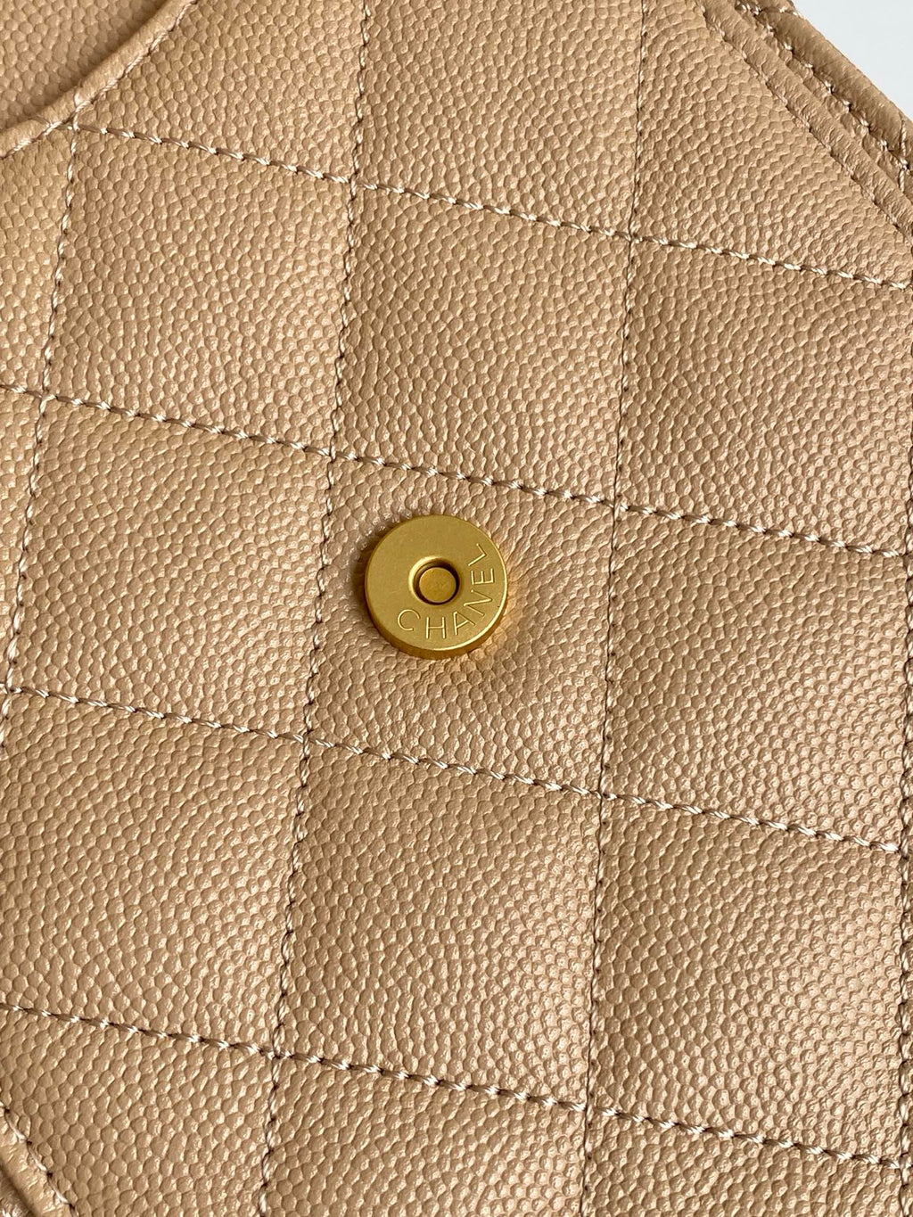 CHANEL 26S HOBO BAG 40 IN DARK BEIGE CAVIAR CALFSKIN GOLD HARDWARE