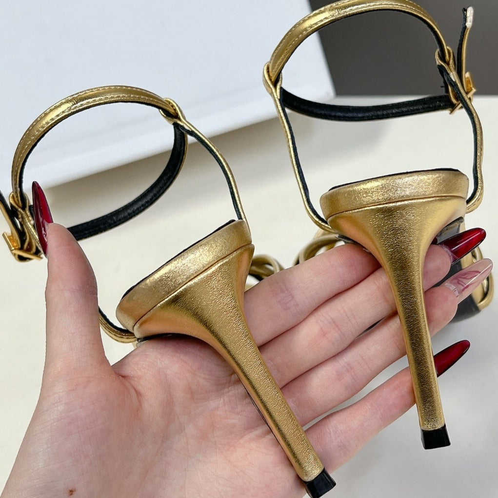 TRIOMPHE SANDAL IN LAMBSKIN GOLD
