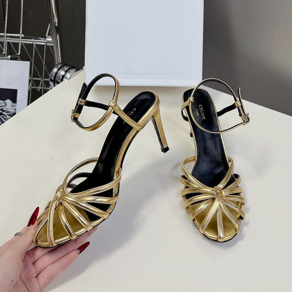 TRIOMPHE SANDAL IN LAMBSKIN GOLD