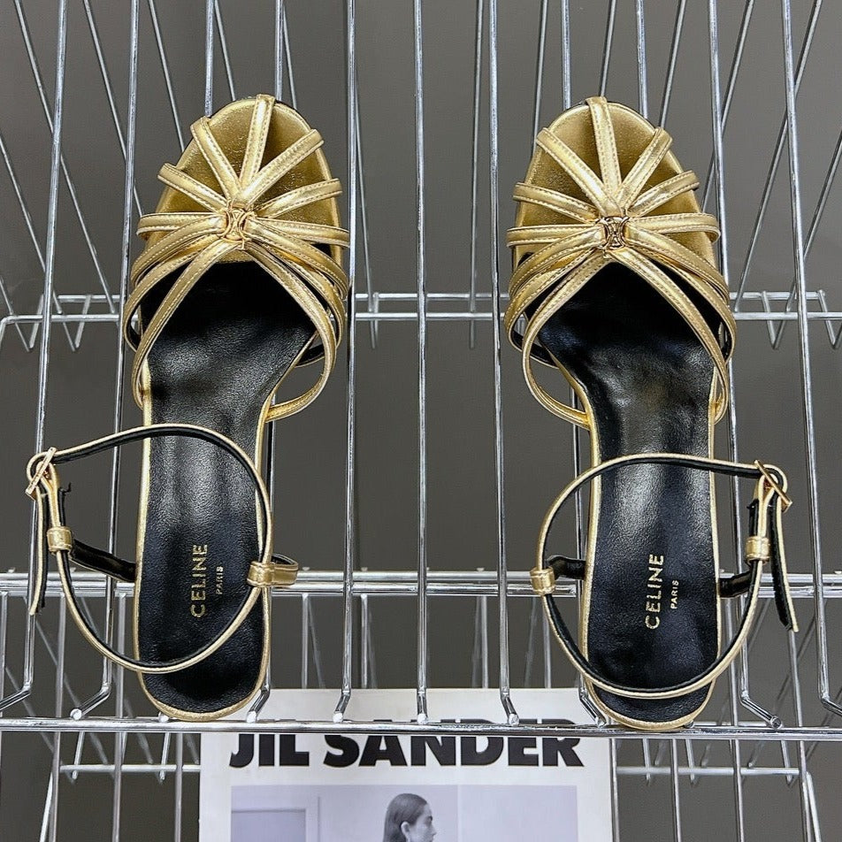 TRIOMPHE SANDAL IN LAMBSKIN GOLD