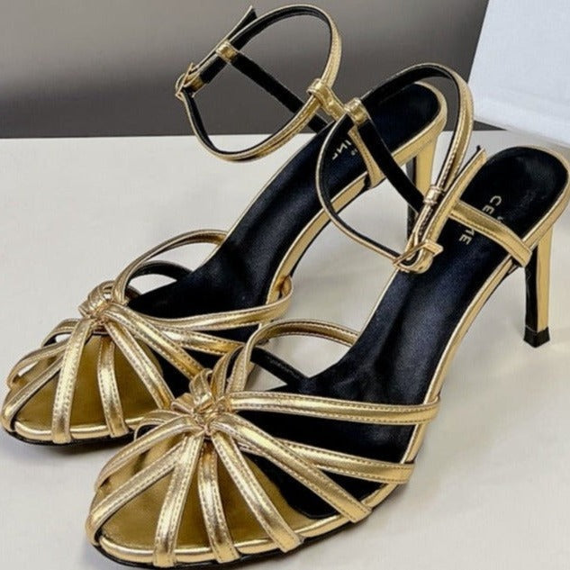 TRIOMPHE SANDAL IN LAMBSKIN GOLD