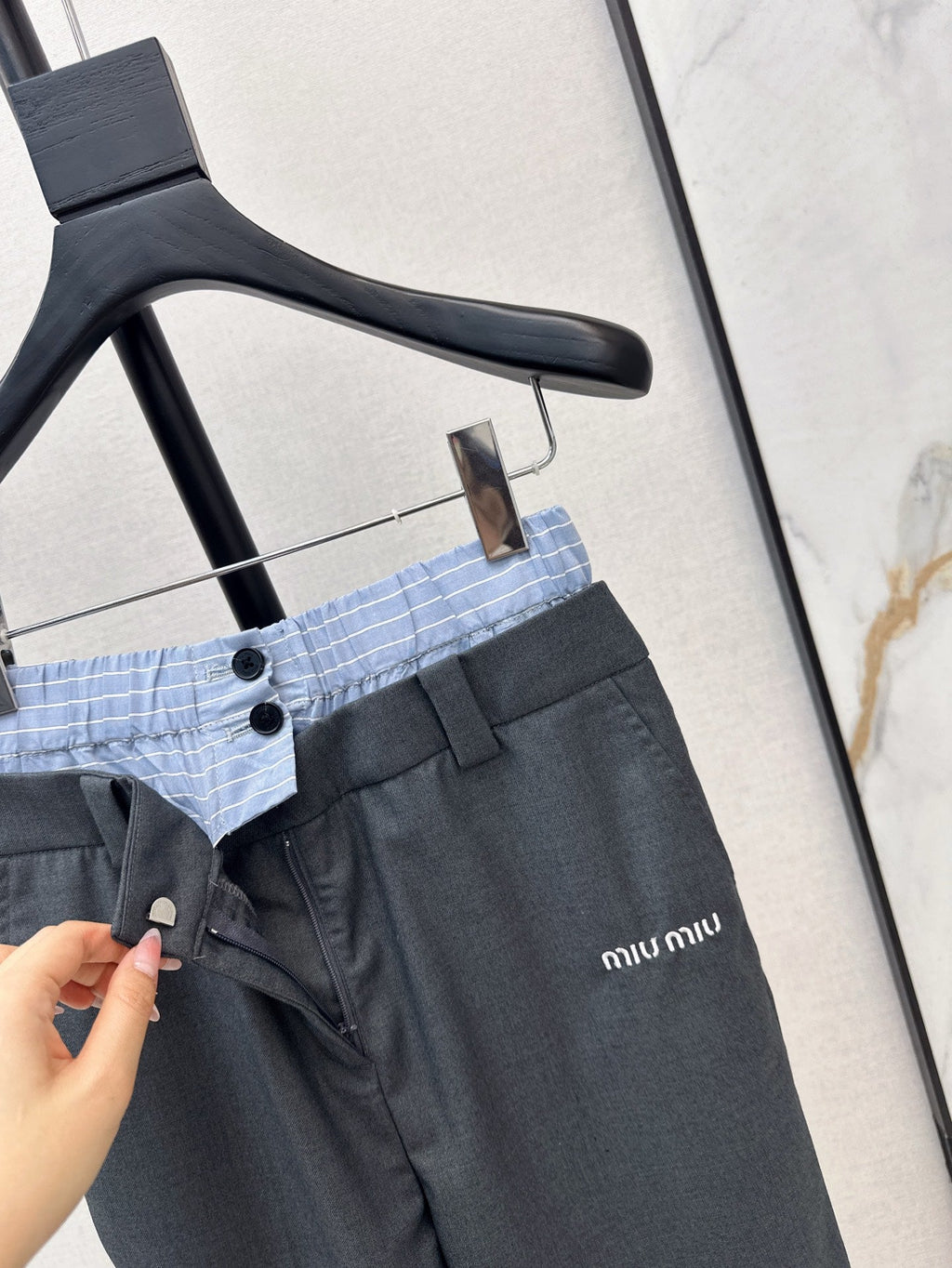MIUMIU 26S STRAIGHT LEG PANTS 976