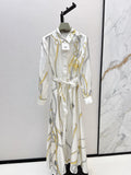HERMES 25S LONG SILK DRESS 043