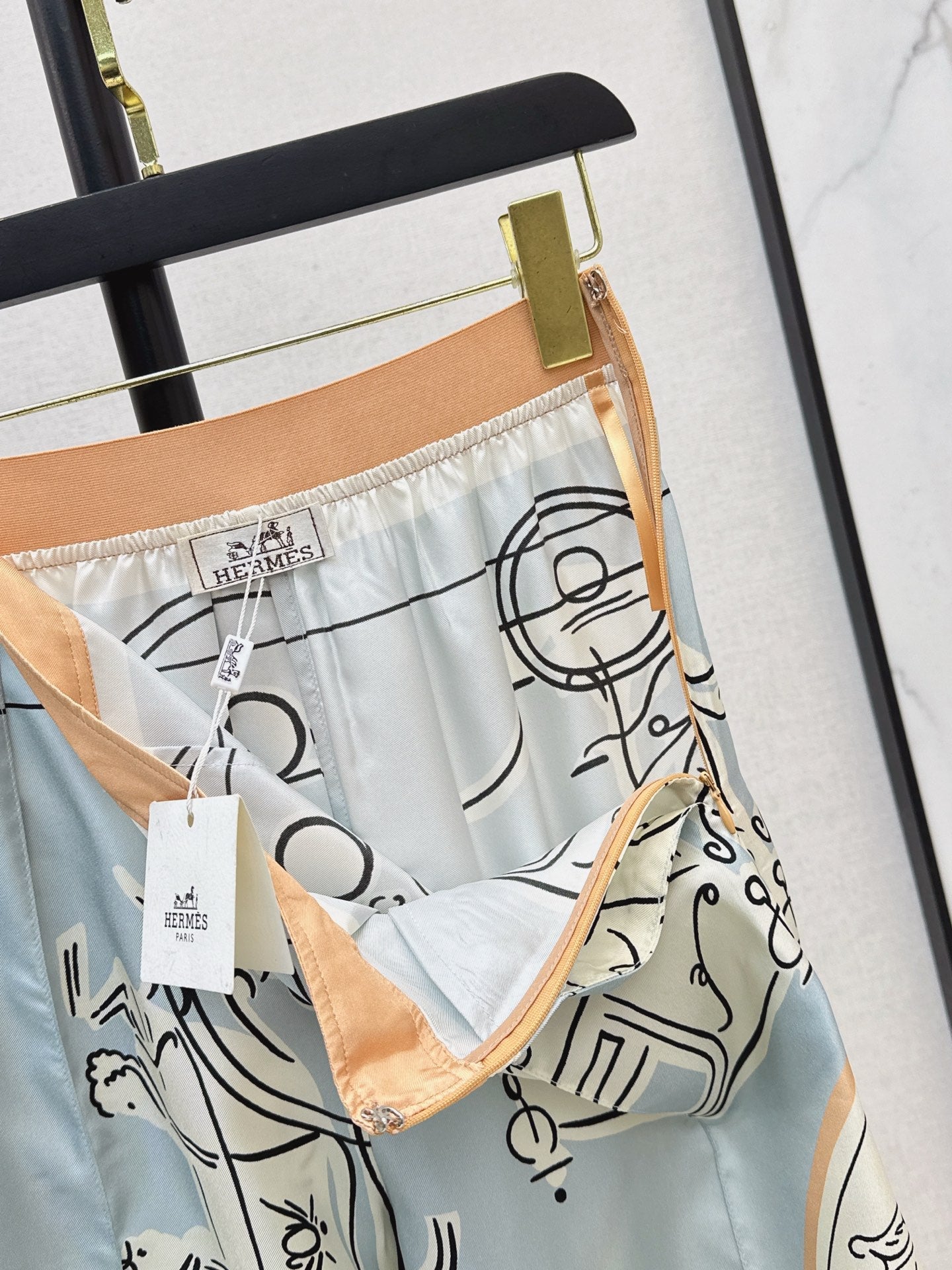 HERMES 25S WIDE‑LEG STRAIGHT PANTS 425