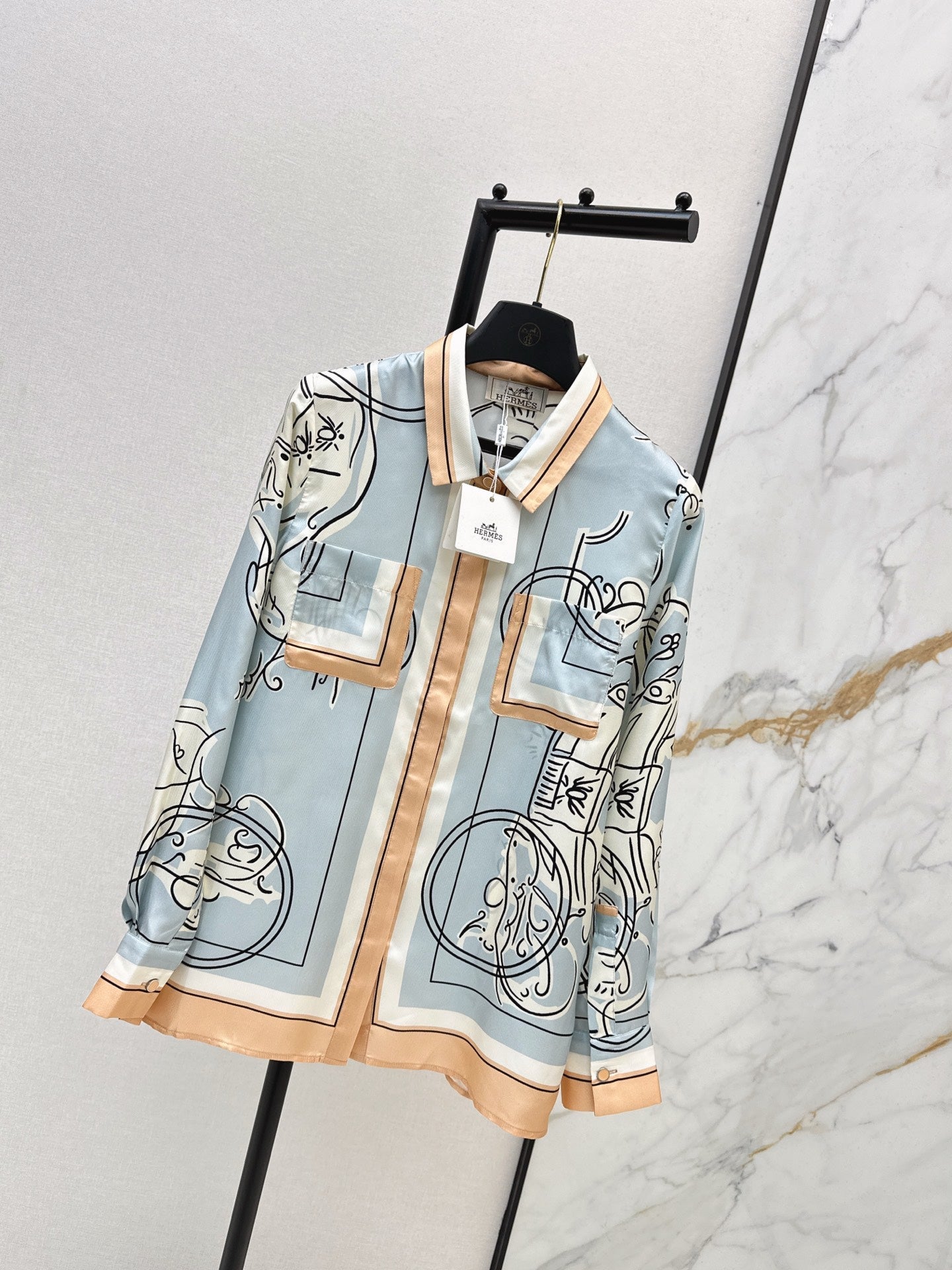 HERMES 25S SILK SHIRT 427