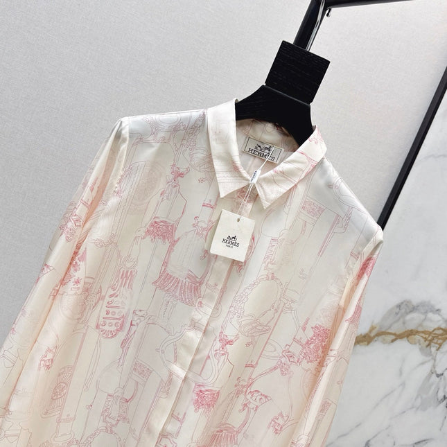 HERMES 26S PRINTED SILK SET 775