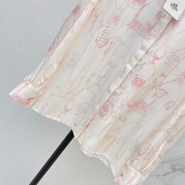 HERMES 26S PRINTED SILK SET 775