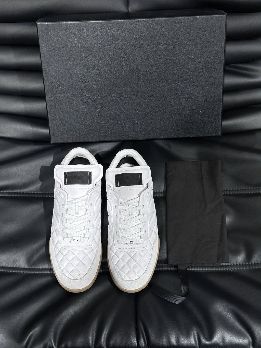 CC OTHER PLAID PATTERNS CASUAL STYLE WHITE SUEDE