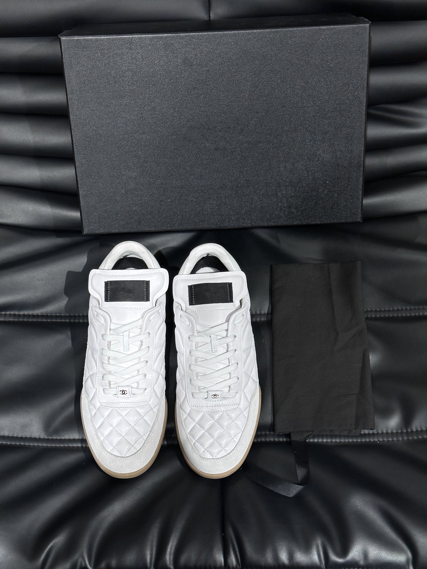 CC OTHER PLAID PATTERNS CASUAL STYLE WHITE SUEDE
