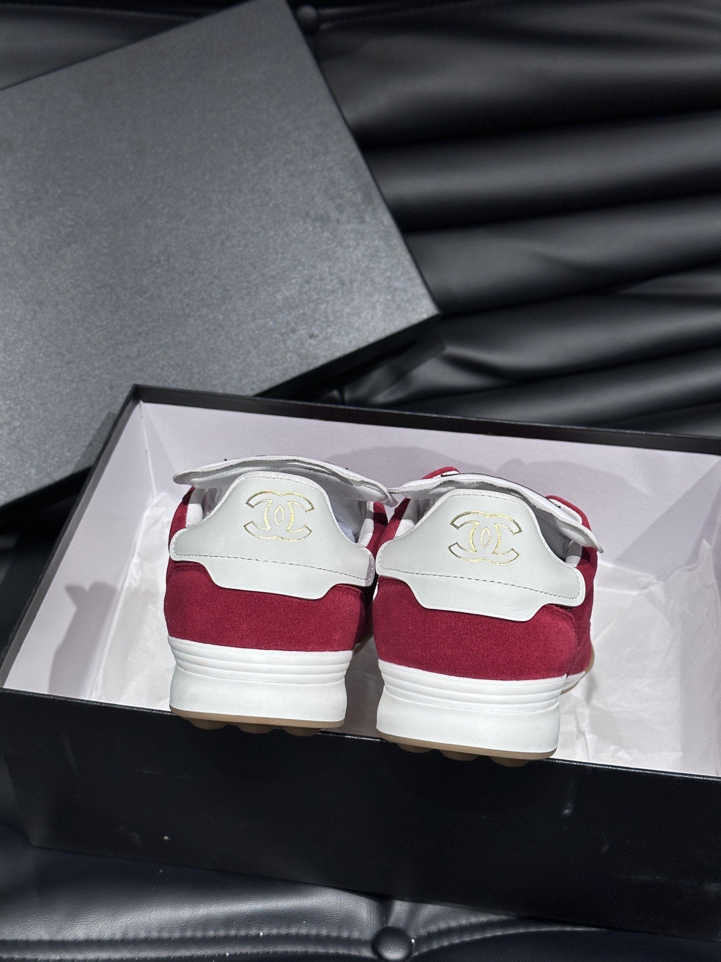 CC OTHER PLAID PATTERNS CASUAL STYLE  RED SUEDE