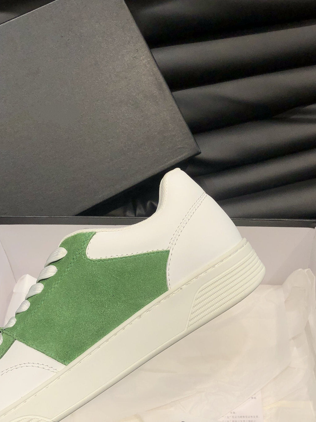 CC SNEAKERS TRAINERS GREEN SUEDE LEATHER