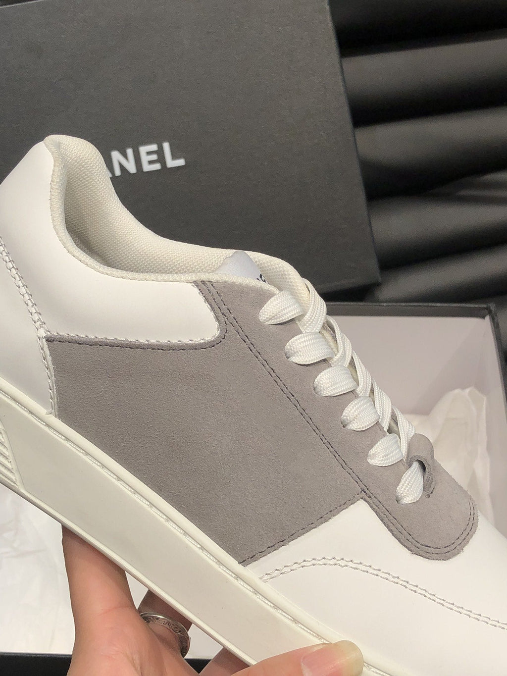 CC SNEAKERS TRAINERS GREY SUEDE LEATHER