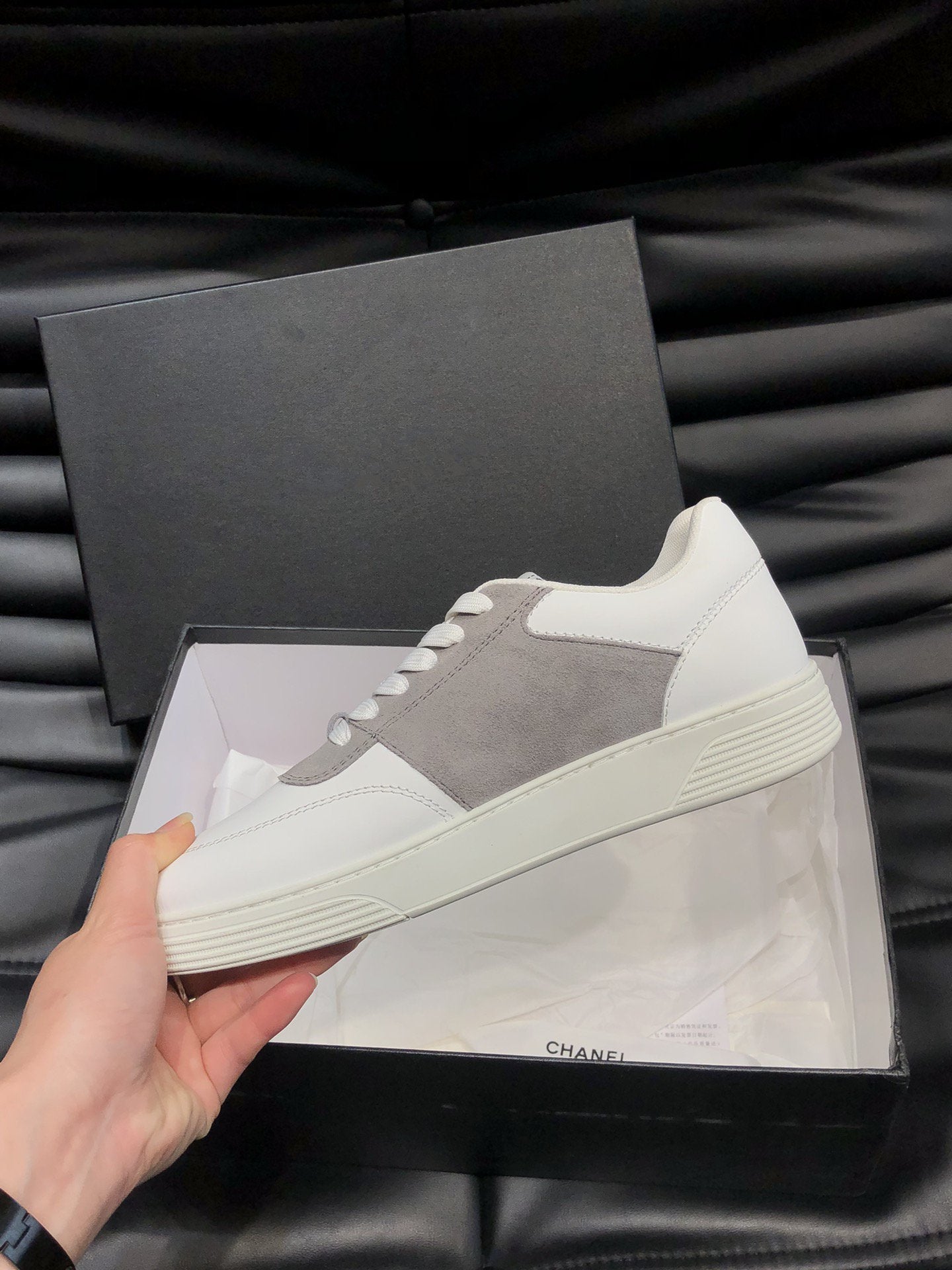 CC SNEAKERS TRAINERS GREY SUEDE LEATHER