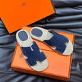 HM ANTIGUA ESPADRILLE SANDAL NAVY SUEDE