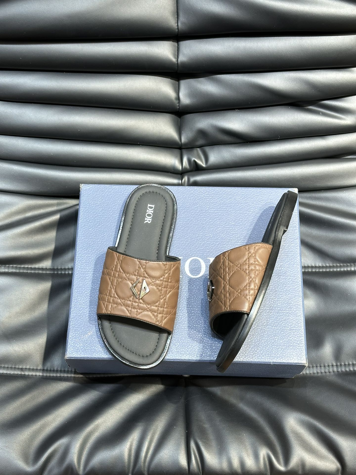 CD ALIAS SUMMER SLIPPER COPPER EMBOSSED CALFSKIN