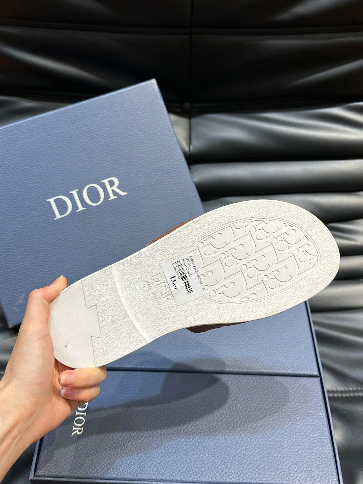 CD ALIAS SUMMER SLIPPER TIGER CALFSKIN
