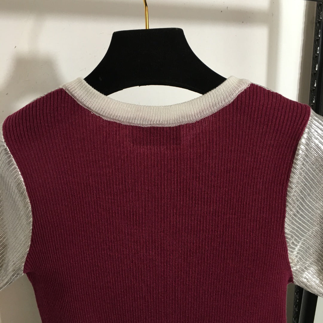 CHANEL 26S SHORT-SLEEVE KNIT TOP 849