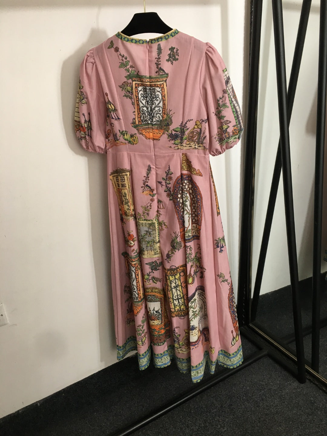 ZIMMERMANN 26S PUFF SLEEVE PATTERNED DRESS STYLE 19