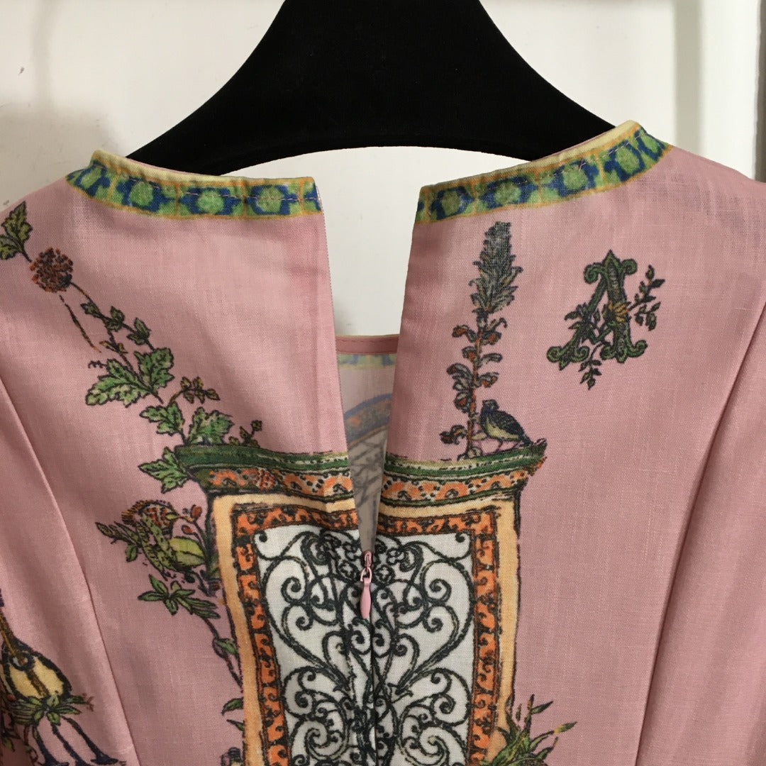 ZIMMERMANN 26S PUFF SLEEVE PATTERNED DRESS STYLE 19