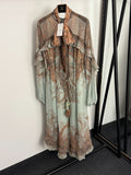 ZIMMERMANN 26S BOW-NECK LONG-SLEEVE DRESS STYLE 143