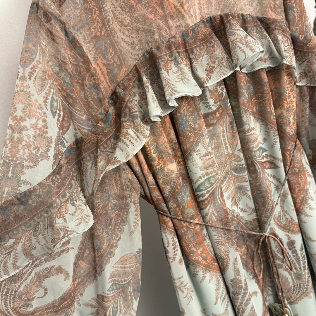 ZIMMERMANN 26S BOW-NECK LONG-SLEEVE DRESS STYLE 143
