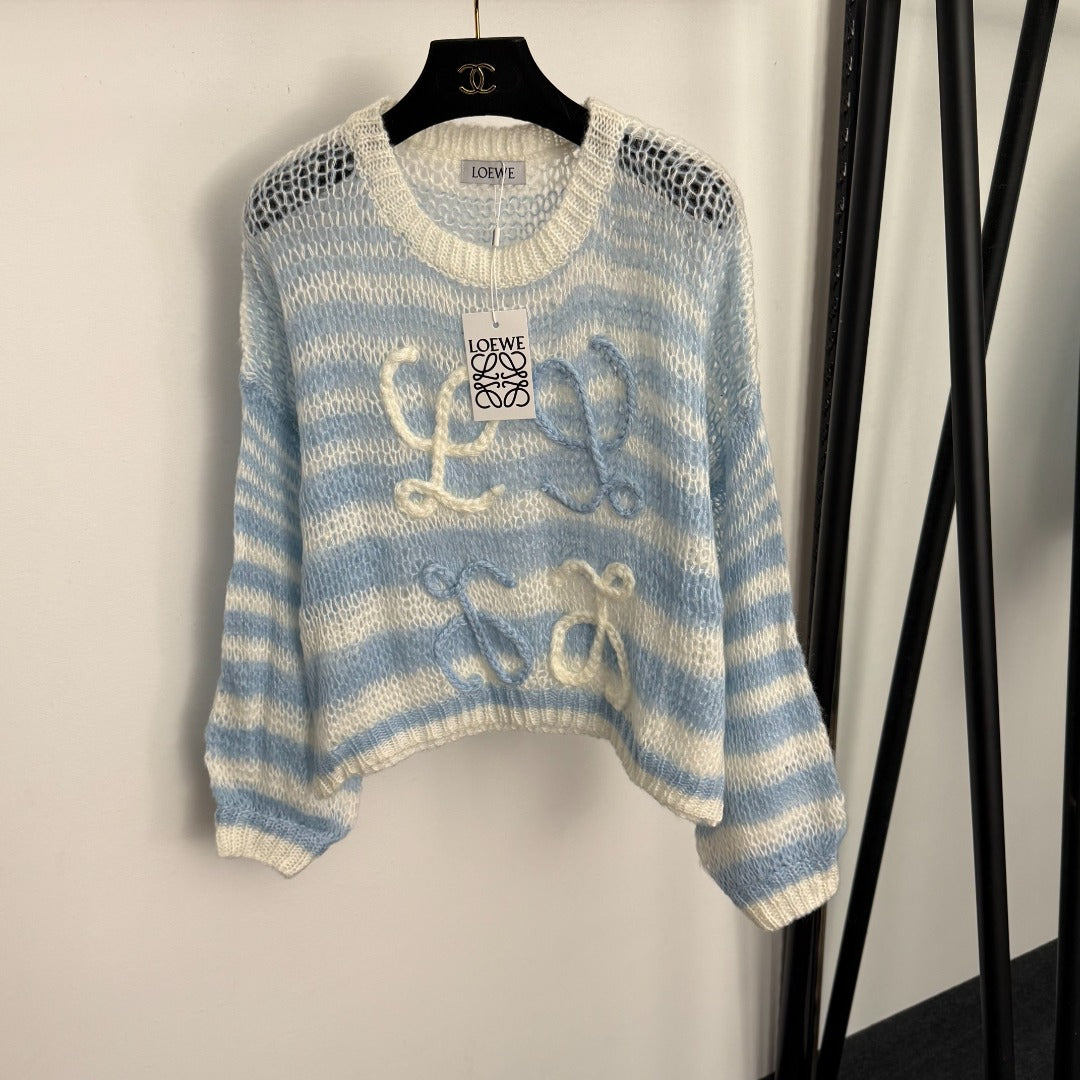 LOEWE 26S OPEN KNIT LONG SLEEVE SWEATER 454