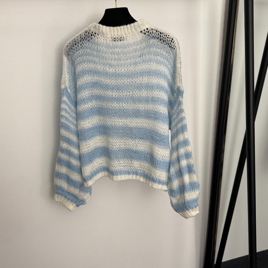 LOEWE 26S OPEN KNIT LONG SLEEVE SWEATER 454