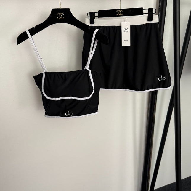 ALO 26S CAMI CROP TOP & MINI SHORTS SET 216