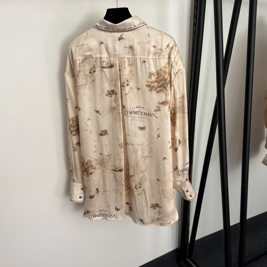 ZIMMERMANN 26S SHIRT AND STRAIGHT-LEG PANTS SET STYLE 59