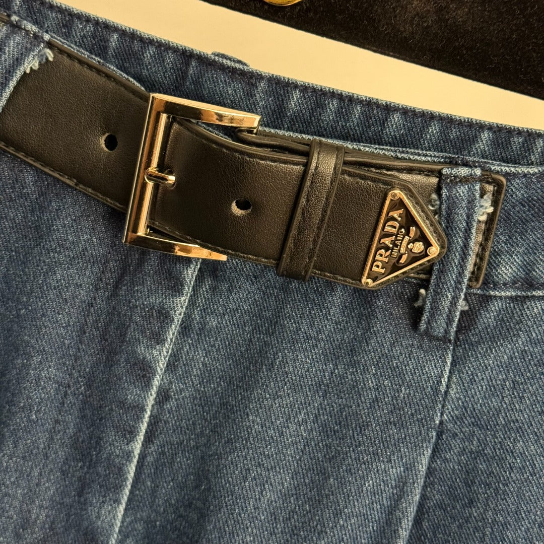 PRADA 25S HIGH‑WAIST STRAIGHT LEG JEANS 235