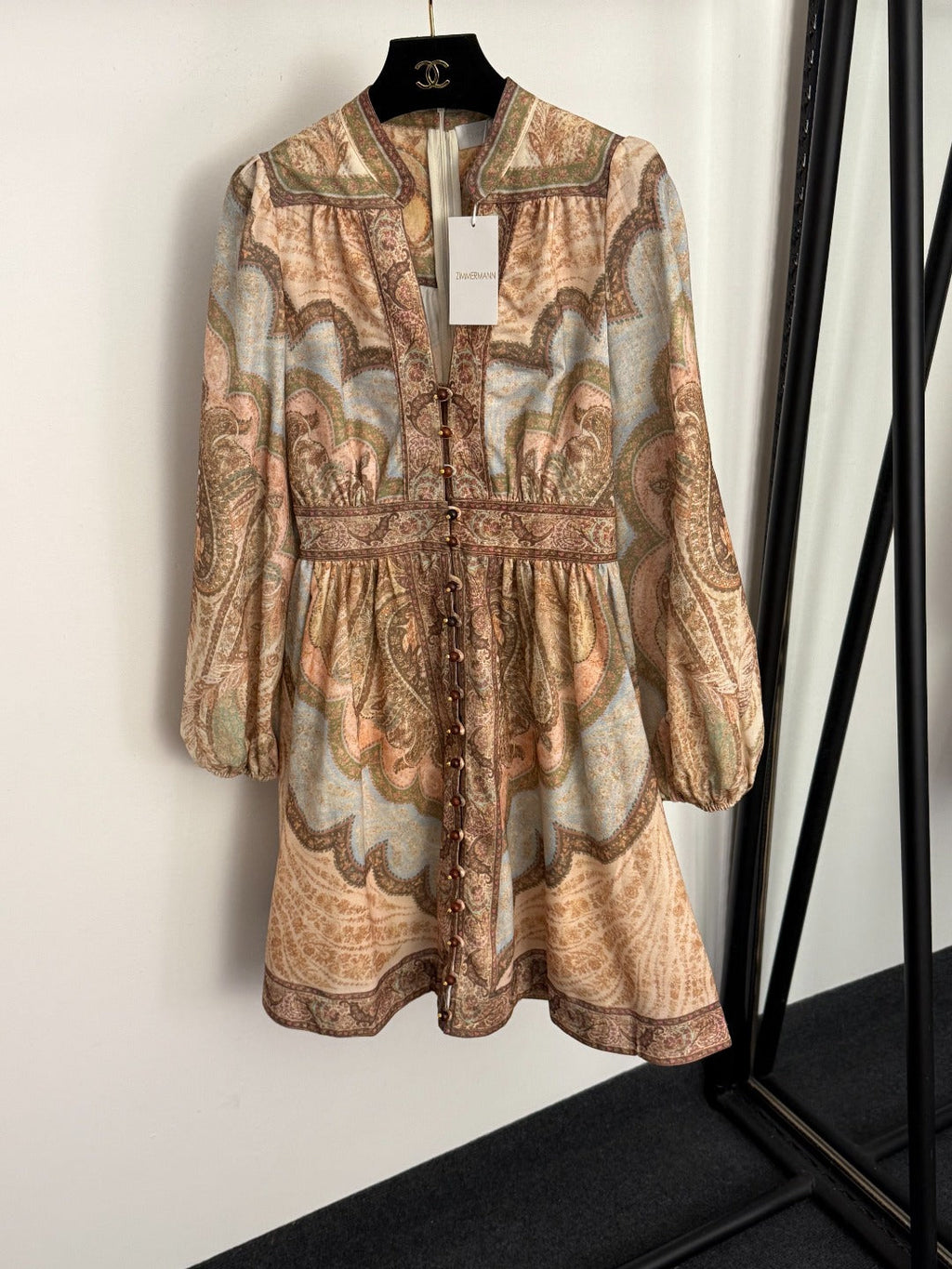 ZIMMERMANN 26S PUFF SLEEVE V-NECK DRESS STYLE 47