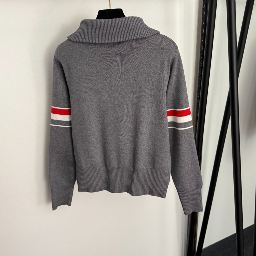 THOM 26S LONG-SLEEVE ZIP-UP KNIT TOP STYLE 73