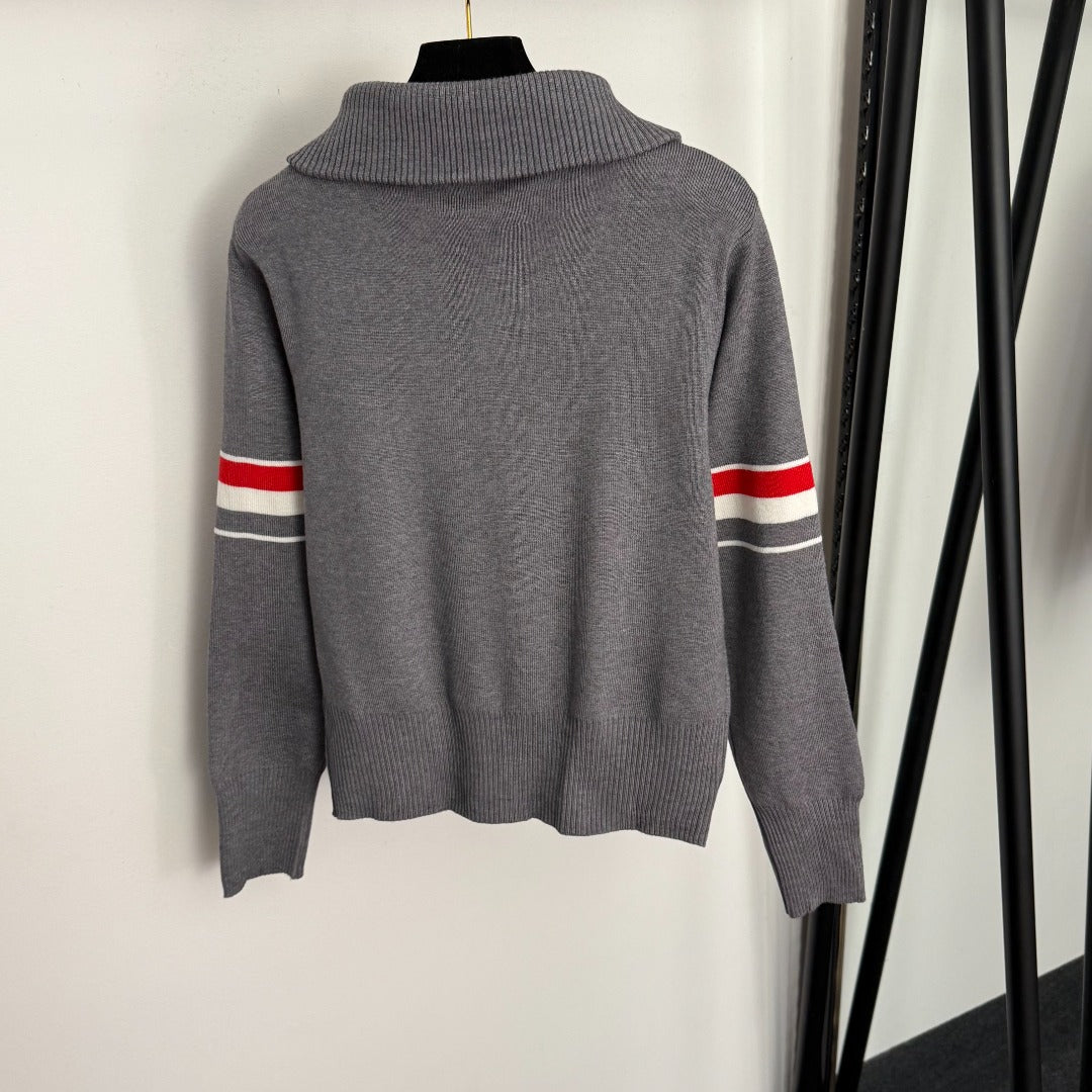 THOM 26S LONG-SLEEVE ZIP-UP KNIT TOP STYLE 73