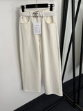 CHANEL 25S HIGH-WAISTED FLEECE-LINED JEANS 564