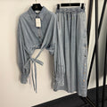 ZIMMERMANN 26S DENIM TOP AND PANTS SET STYLE 124