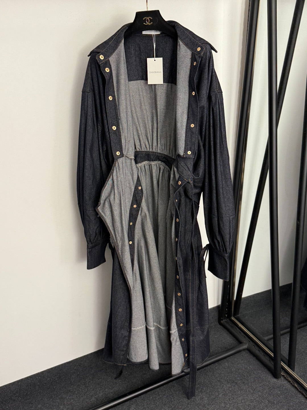 ZIMMERMANN 26S DENIM LONG SHIRT DRESS STYLE 123