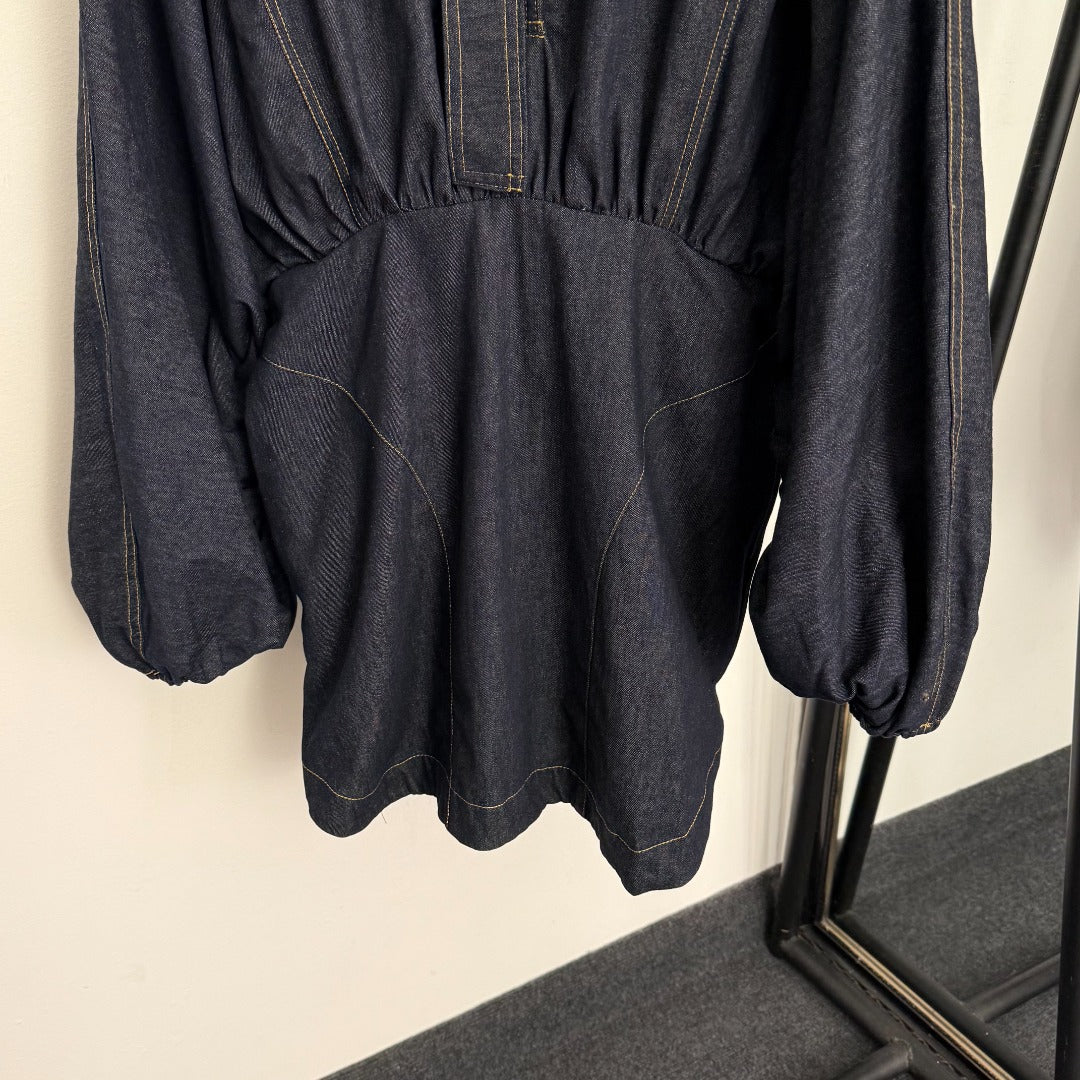 ZIMMERMANN 26S PUFF SLEEVE DENIM DRESS STYLE 118