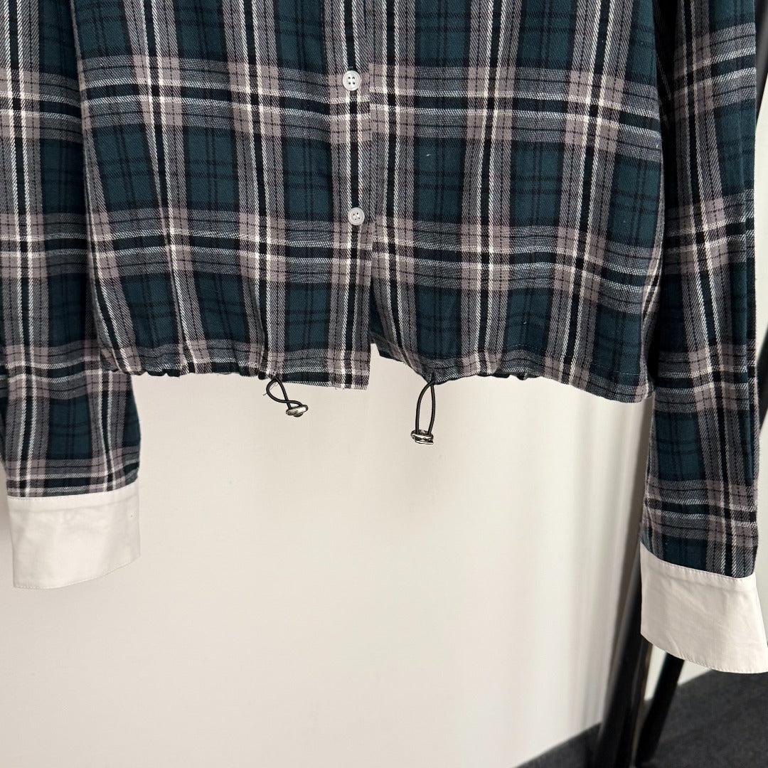 CELINE 26S LONG-SLEEVE CHECKED SHIRT STYLE 10