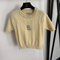 CHANEL 26S SHORT-SLEEVE CREWNECK SWEATER 687